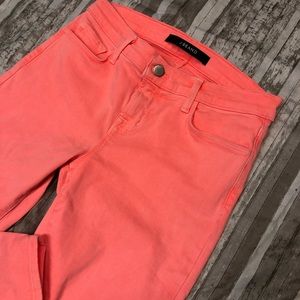 NWOT J Brand Skinny Crop in Flamingo-Size 28